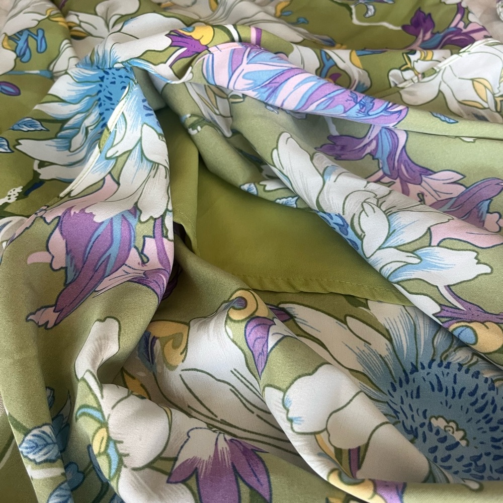 Tuckernuck Green Floral One-Shoulder Maxi Dress - Picture 14 of 15
